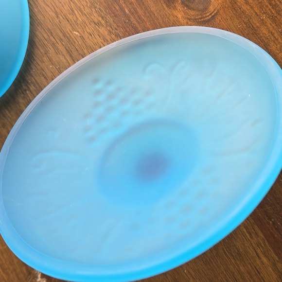 Fenton Elegant Blue Glass Candy Dish with Lid Satin Blue - Picture 12 of 13